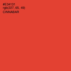 #E34131 - Cinnabar Color Image