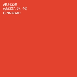 #E3432E - Cinnabar Color Image
