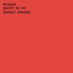 #E34540 - Sunset Orange Color Image