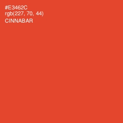 #E3462C - Cinnabar Color Image