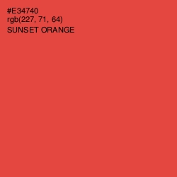 #E34740 - Sunset Orange Color Image