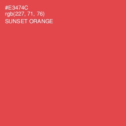 #E3474C - Sunset Orange Color Image