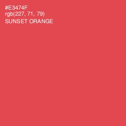 #E3474F - Sunset Orange Color Image