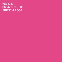 #E34787 - French Rose Color Image