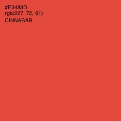 #E3483D - Cinnabar Color Image