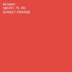 #E34941 - Sunset Orange Color Image