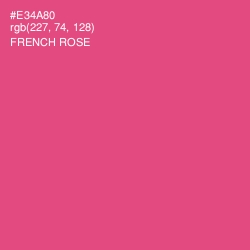 #E34A80 - French Rose Color Image