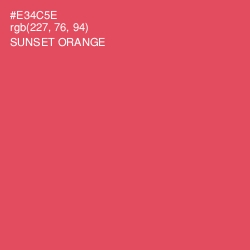#E34C5E - Sunset Orange Color Image
