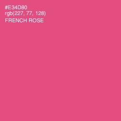 #E34D80 - French Rose Color Image