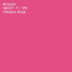 #E34D81 - French Rose Color Image