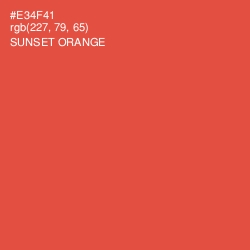 #E34F41 - Sunset Orange Color Image