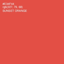 #E34F44 - Sunset Orange Color Image