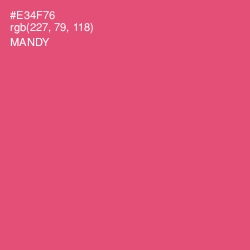 #E34F76 - Mandy Color Image