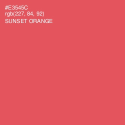 #E3545C - Sunset Orange Color Image