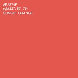 #E3574F - Sunset Orange Color Image