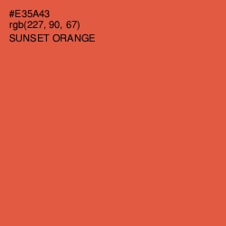 #E35A43 - Sunset Orange Color Image