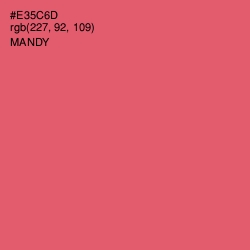 #E35C6D - Mandy Color Image