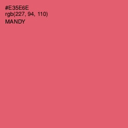 #E35E6E - Mandy Color Image