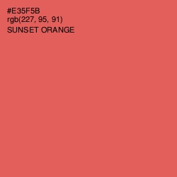 #E35F5B - Sunset Orange Color Image