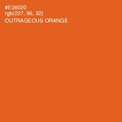 #E36020 - Outrageous Orange Color Image