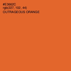 #E3662C - Outrageous Orange Color Image