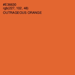 #E36630 - Outrageous Orange Color Image