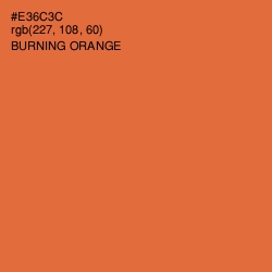 #E36C3C - Burning Orange Color Image