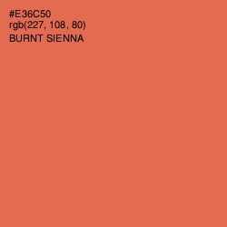 #E36C50 - Burnt Sienna Color Image