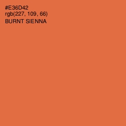 #E36D42 - Burnt Sienna Color Image