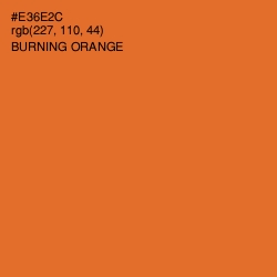#E36E2C - Burning Orange Color Image