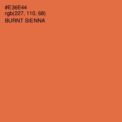 #E36E44 - Burnt Sienna Color Image