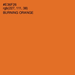 #E36F26 - Burning Orange Color Image