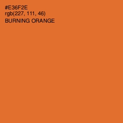 #E36F2E - Burning Orange Color Image