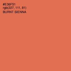 #E36F51 - Burnt Sienna Color Image
