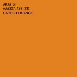 #E38121 - Carrot Orange Color Image