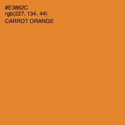 #E3862C - Carrot Orange Color Image