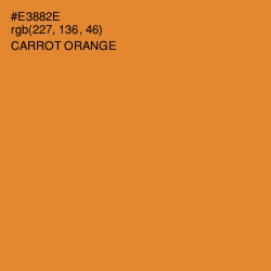 #E3882E - Carrot Orange Color Image