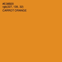 #E38B20 - Carrot Orange Color Image