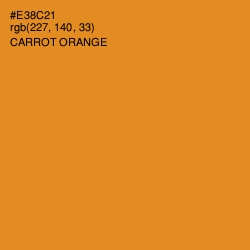 #E38C21 - Carrot Orange Color Image