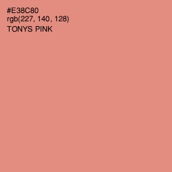 #E38C80 - Tonys Pink Color Image