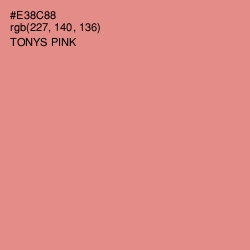 #E38C88 - Tonys Pink Color Image