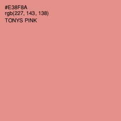 #E38F8A - Tonys Pink Color Image