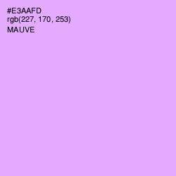 #E3AAFD - Mauve Color Image