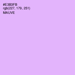 #E3B3FB - Mauve Color Image
