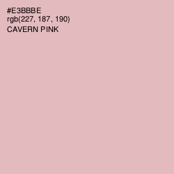 #E3BBBE - Cavern Pink Color Image