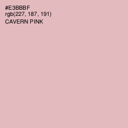 #E3BBBF - Cavern Pink Color Image