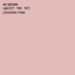 #E3BDBB - Cavern Pink Color Image