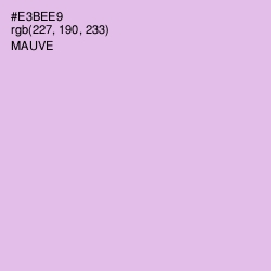 #E3BEE9 - Mauve Color Image