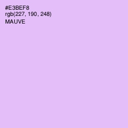 #E3BEF8 - Mauve Color Image