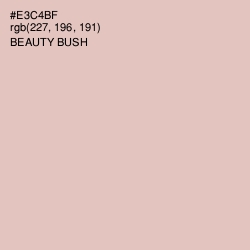 #E3C4BF - Beauty Bush Color Image